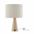 Posh Living Maylee Wood Base Table Lamp, Beige LA448-36BE-UE